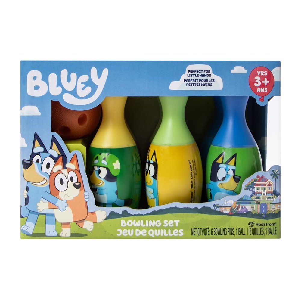Bluey Bowling Toy Set Toddler Boy Toddler Girl Playset Bingo Bluey Muffin Heeler